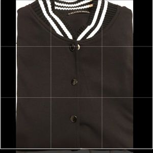 Harlowe and Graham bomber jacket with stripes